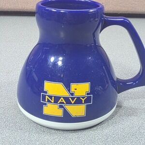US Navy Midshipmen Wide Base Non-Tip Mug Blue Good Plastic Cup